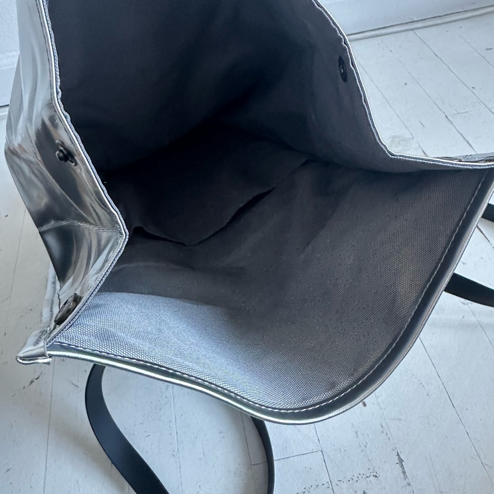 Rains Metallic Silver Backpack - image 3